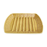 Plat à les asperges en barbotine céramique jaune sarreguemines France vintage