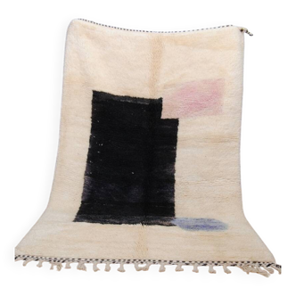 Tapis Berbere Coloré noire blanc blue et rose 250cmx150cm