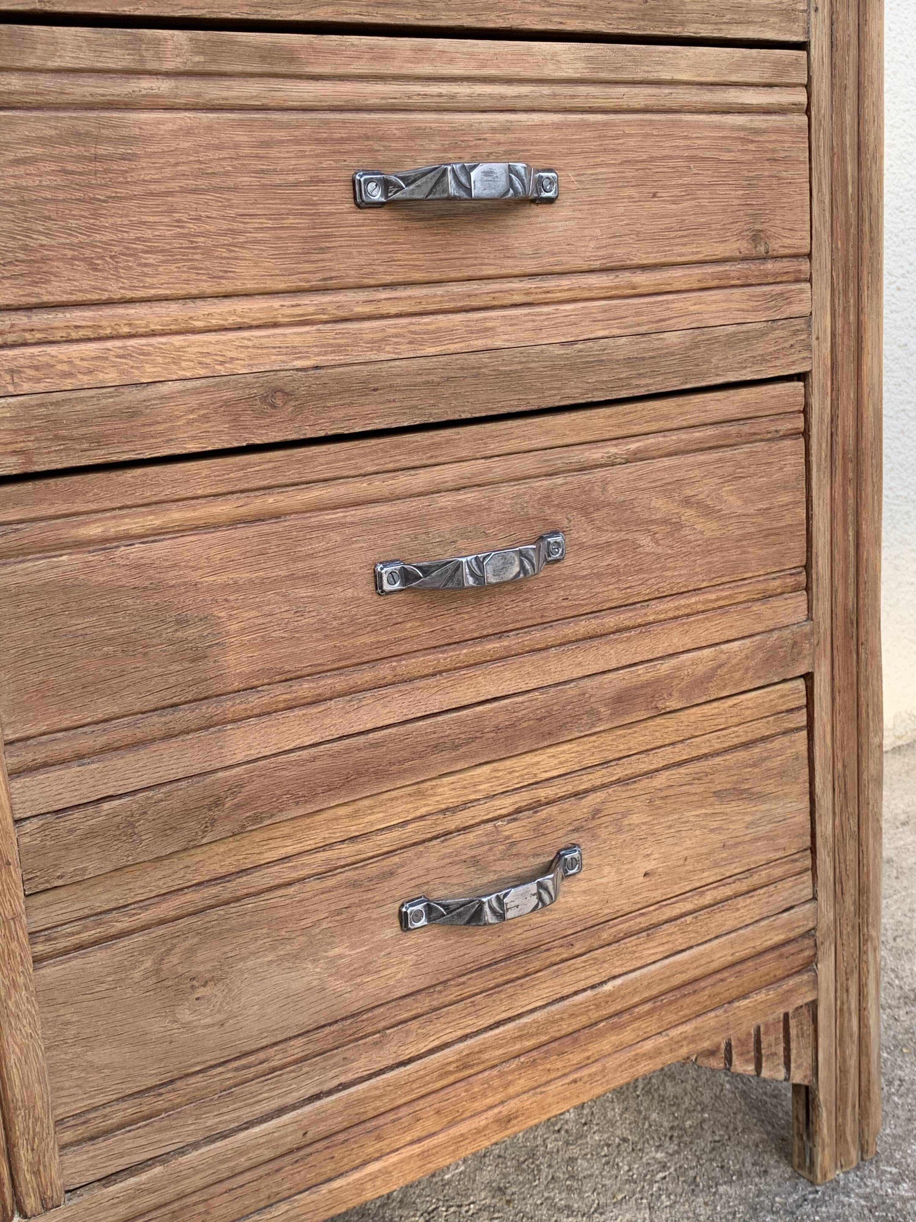 Art Deco asymmetrical glass Parisian wardrobe 1930