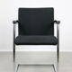 Vintage black fabric bauhaus office chair, 90s