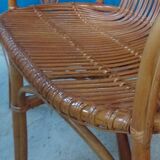 Rattan bench 80s