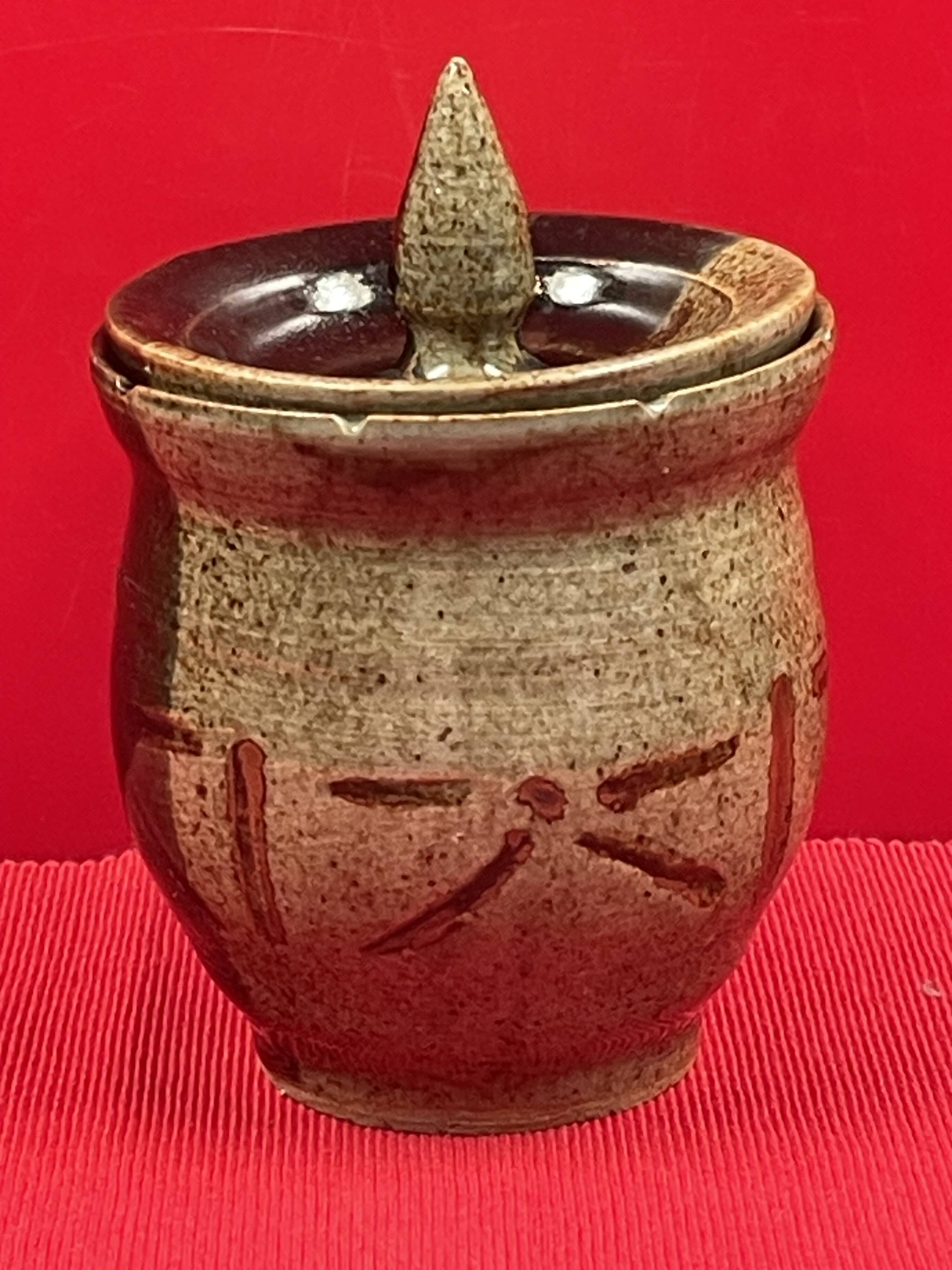 contemporary ceramic, 20th century, tobacco pot, signature to be identified