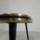 Vintage coffee table with glass top and angled legs