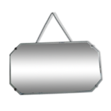 Old beveled mirror 66x38cm