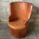 Scandinavian Swedish pine log stump chair "kubbstol" 1970s