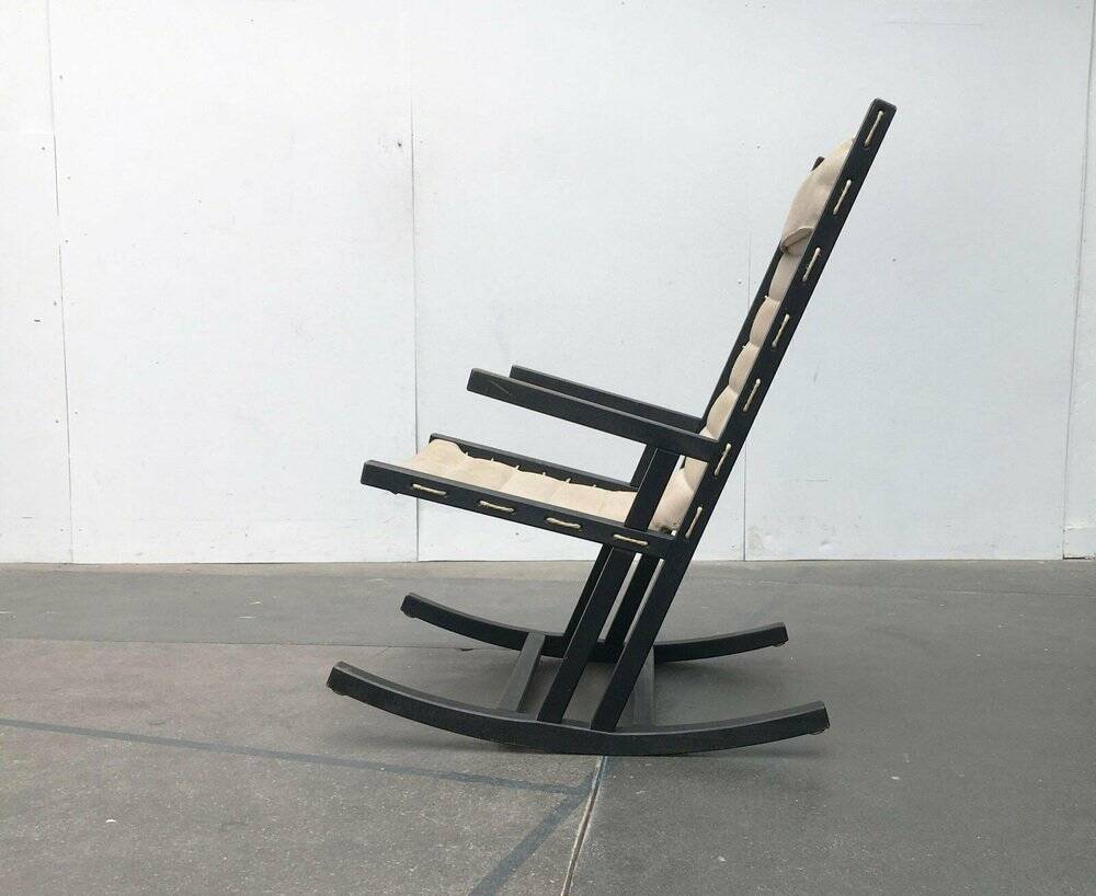 Mid-century German minimalist Safari rocking chair by Casala, 1960s.