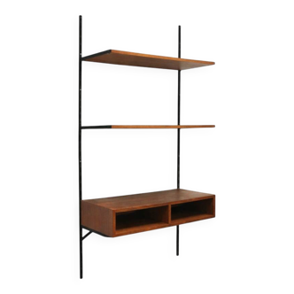 Vintage wall system / wall rack with cabinet from the 1960s