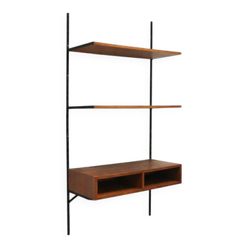 Vintage wall system / wall rack with cabinet from the 1960s