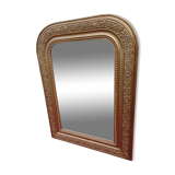 19th century wood and gilded stucco mirror