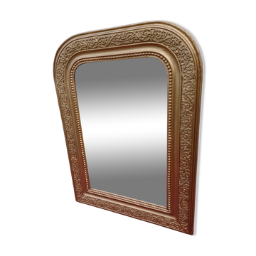 Miroir bois et stuc doré 19ème