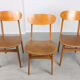 Vintage Italian Leatherette Dining Chairs, set of 3