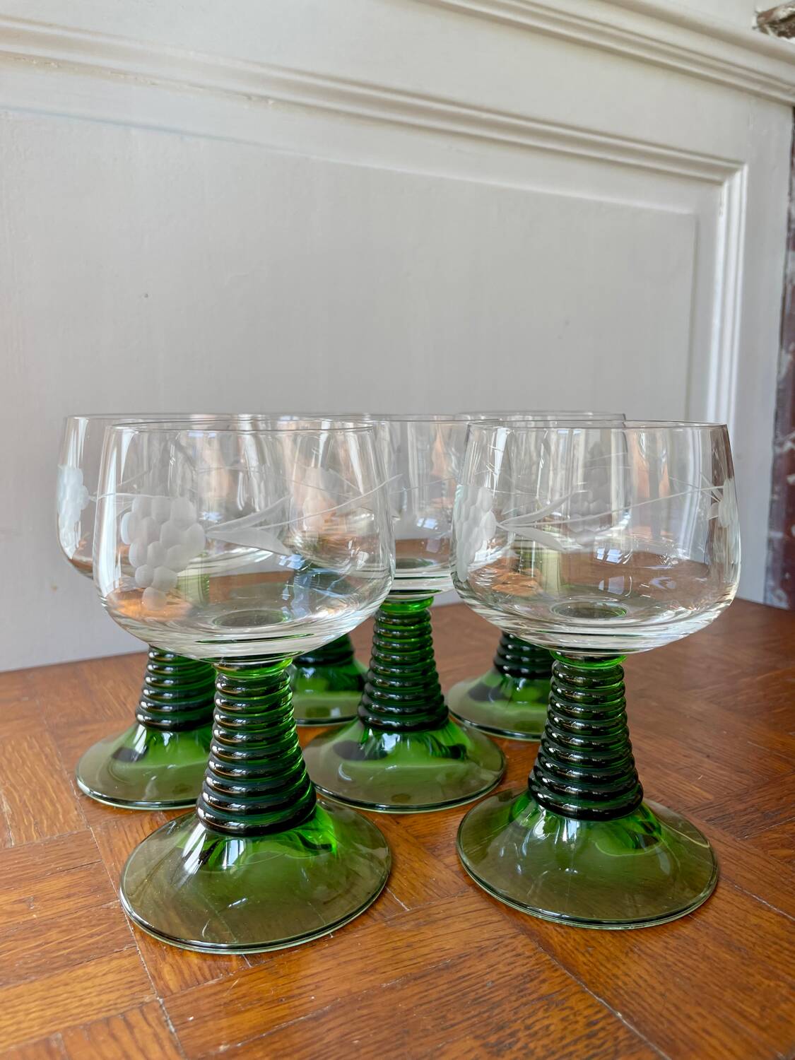 Set of 6 Alsatian wine glasses