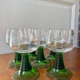 Set of 6 Alsatian wine glasses