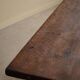Brutalist table in antique Spanish solid oak and wrought iron, 19th century.