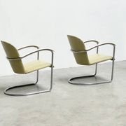 Pair lounge chairs model 414 by WH Gispen model 414