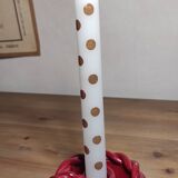 Twisted red earthenware candle holder