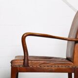Vintage leather armchair of Danish design