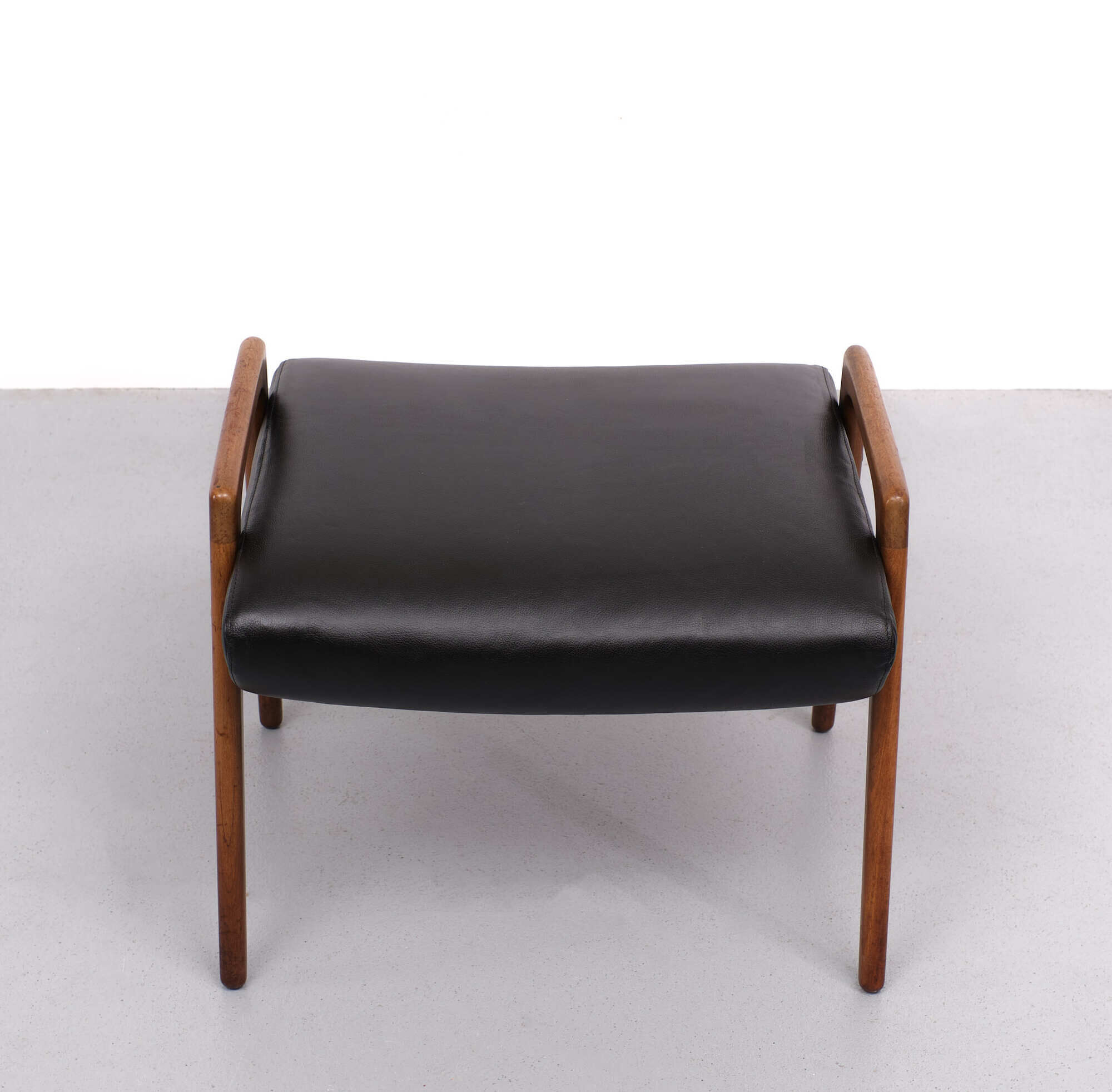 Vintage teak foot stool, scandinavian, 1960s