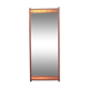 Miroir en teck avec bande en relief en cuivre