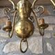Vintage Dutch brass chandelier 5 branches
