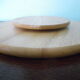 Solid Hevea wood cheese turntable, original box