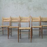 Mid-century italian dining chairs, 1950s, set of 5