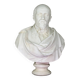 White Carrara marble bust, circa 1880.