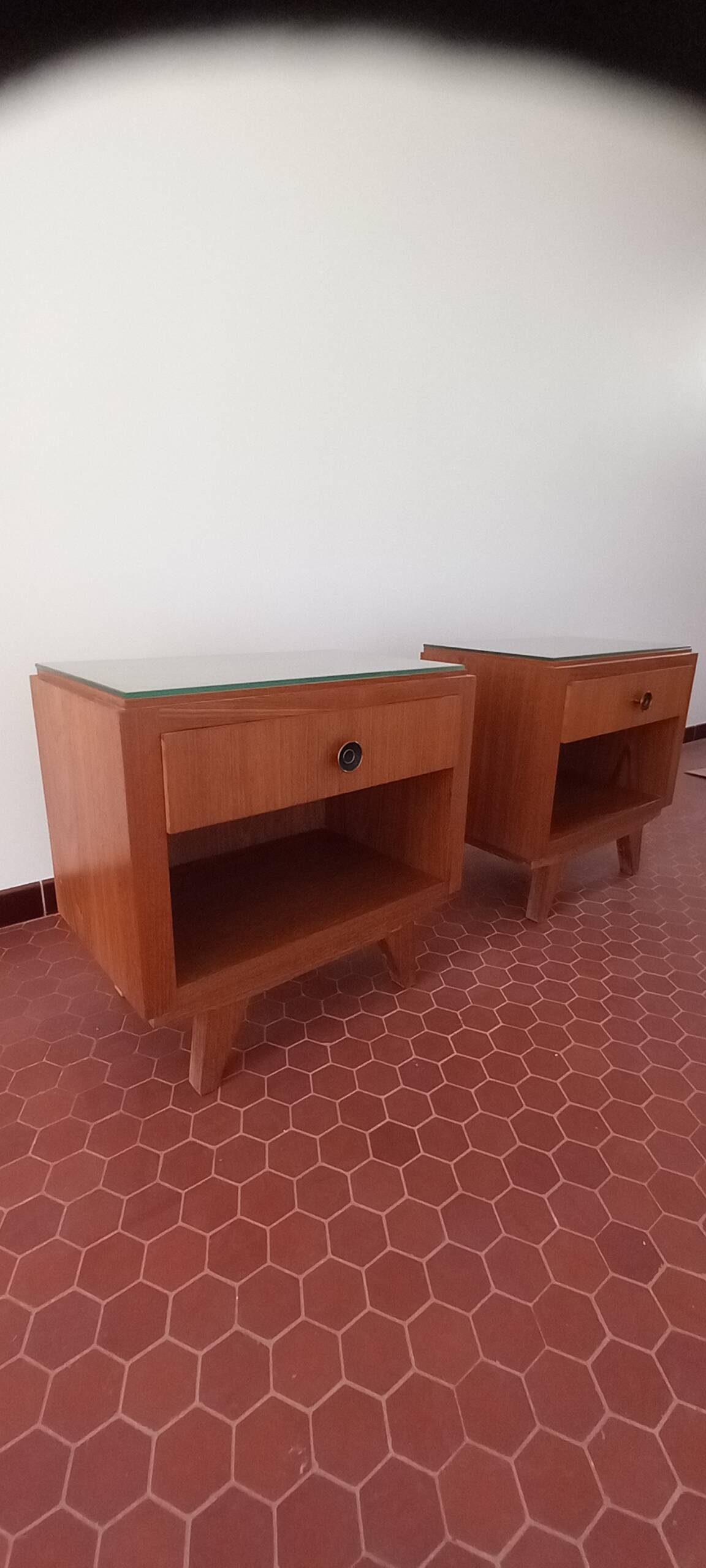 Rosewood bedside tables