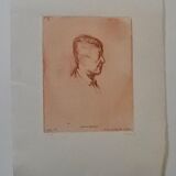 Johannes Barbara "Portrait de Oskar Kokoschka Lithographie signe et numerote
