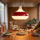 Vintage glass pendant/light, futuristic style, UFO-shaped.