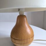 Wooden ball table lamp