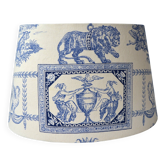 Abat-jour toile de jouy bleu
