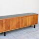 Enfilade scandinave basse en teck, 1960