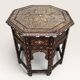 Hoshiarpur octagonal side table, rosewood, mother-of-pearl and bone, 1880