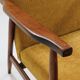Vintage armchair model, golden yellow fabric, fully refurbished