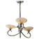 French chandelier, with pink glass shades, Art Deco