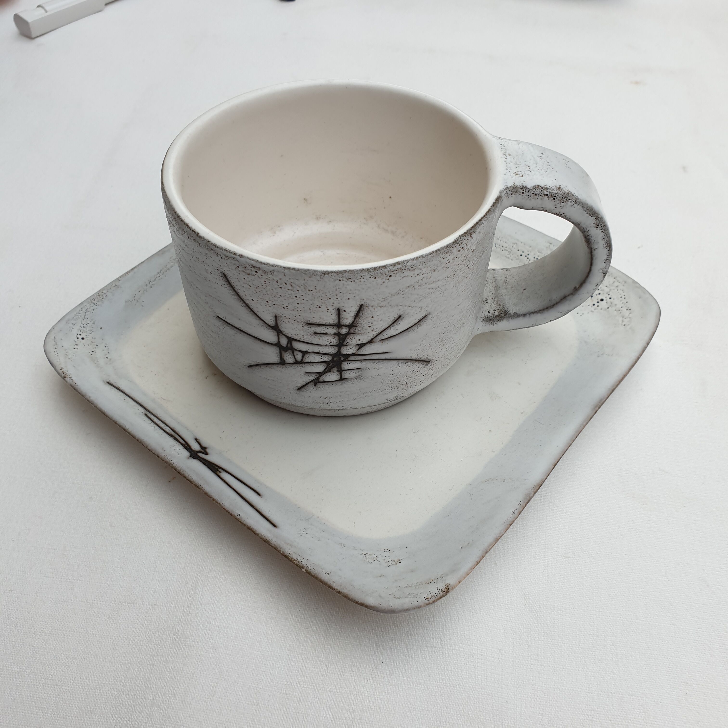 Henri Cimal Vallauris Vintage Ceramic Cup 1950's