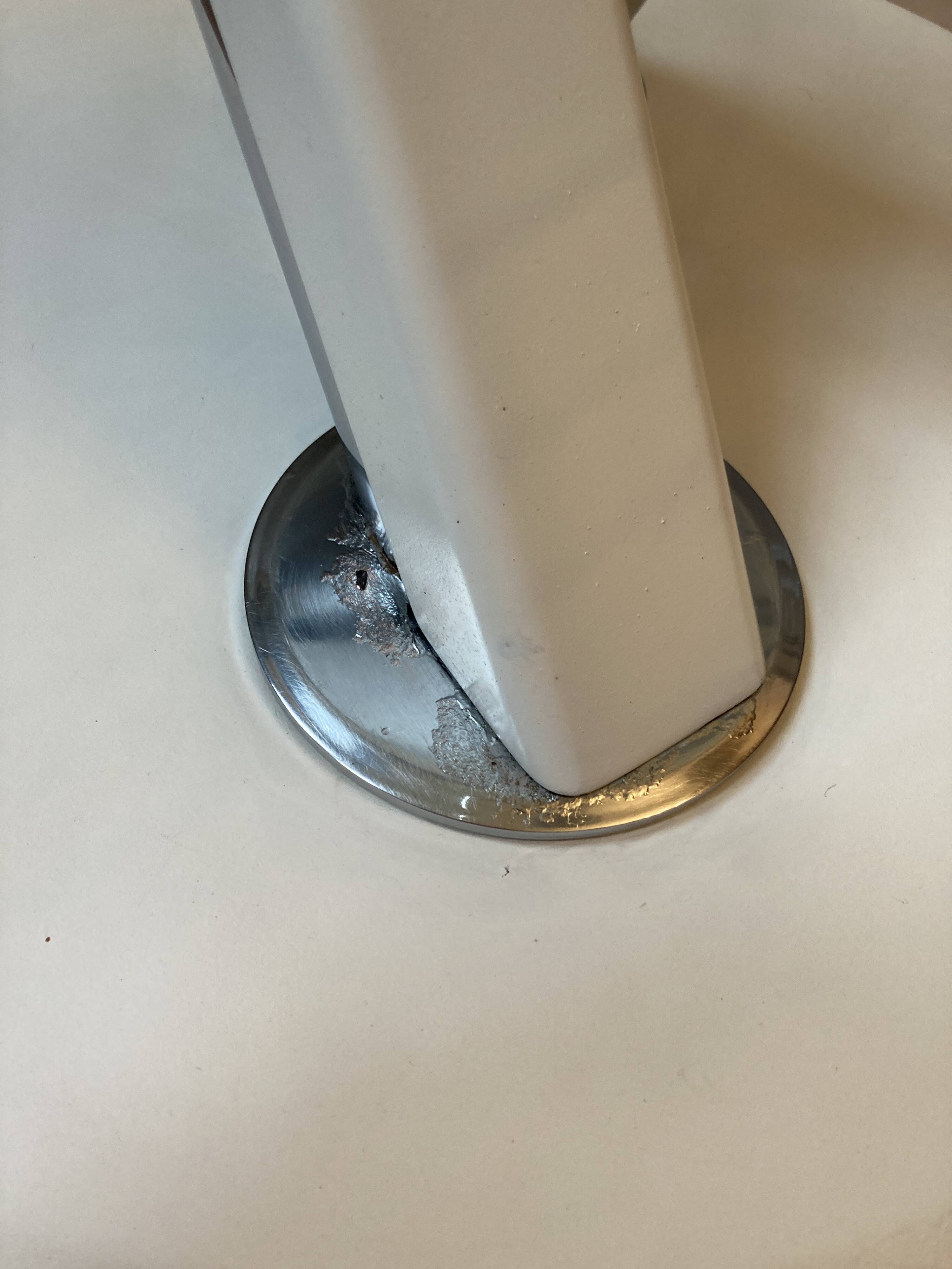 Vintage glass and chrome coffee table