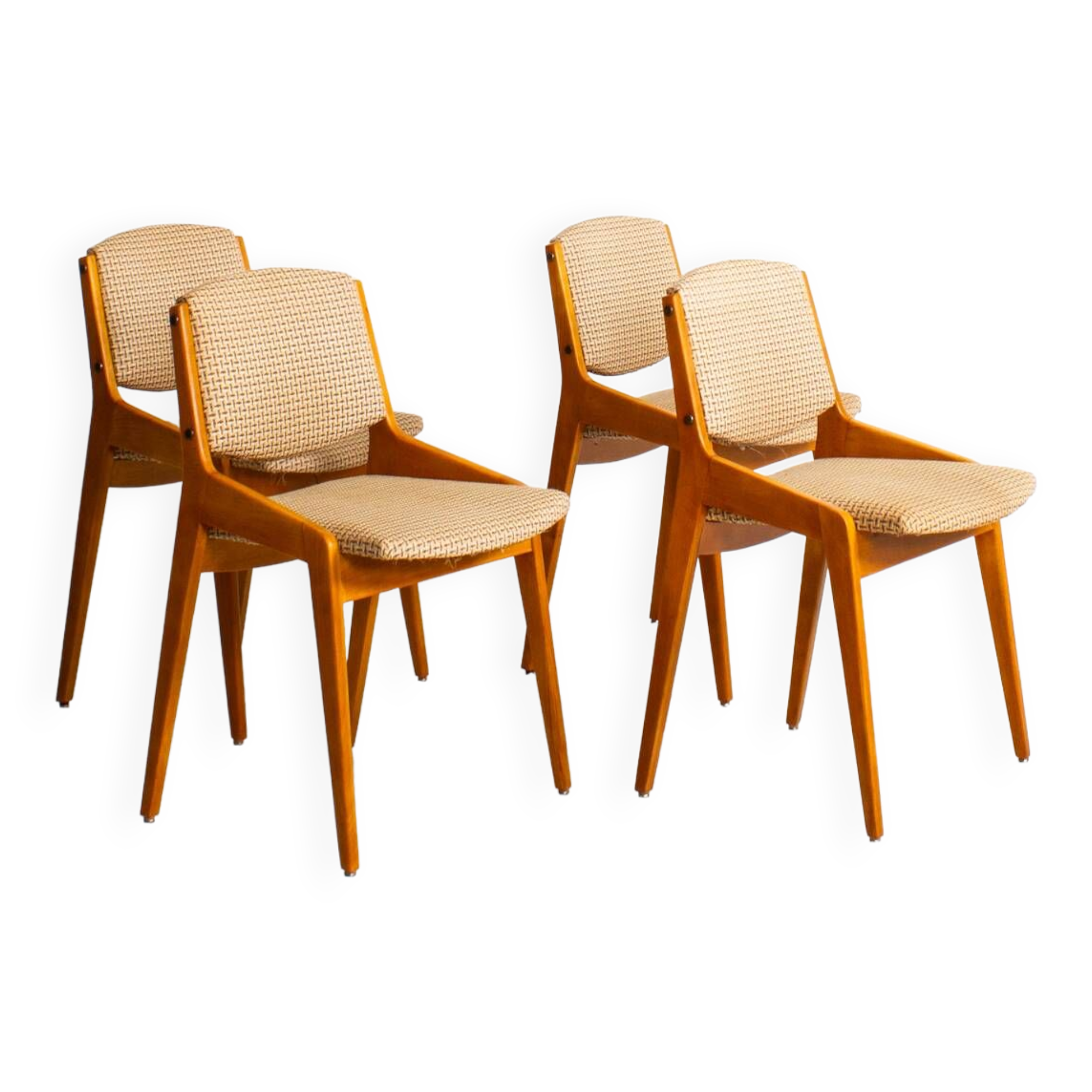 Vintage set of 4 Danish dining chairs