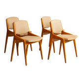 Vintage set of 4 Danish dining chairs