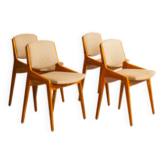 Vintage set of 4 Danish dining chairs