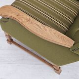 1970s, Danish highback armchair, wool, oak