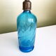 Siphon ancien eau de Seltz en verre Bleu