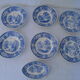 Set de 6 assiettes 1 ravier Villeroy & bBoch Burgenland décor bleu faience