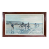 Large Painting “Les Goémoniers”, by A. Le Guen – 1969