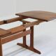 Vintage Glostrup Danish oval extendable dining table solid teak 1960s
