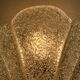 Wall light shell in glass and brass, 1970s-80s.