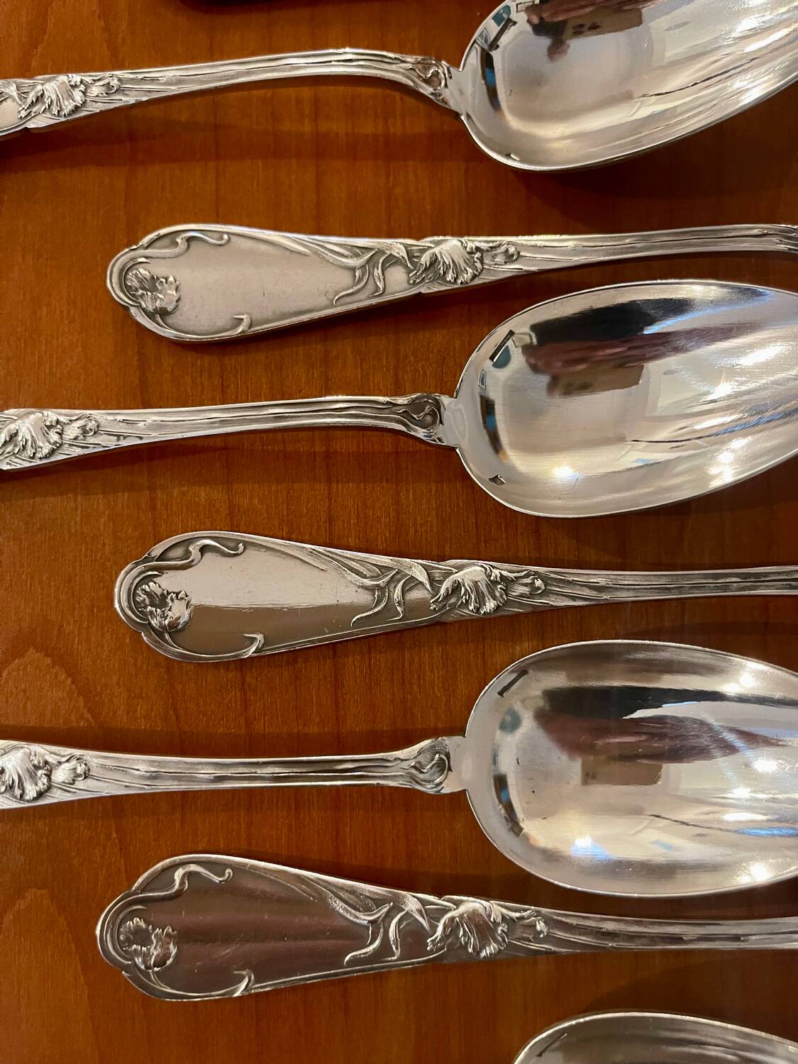 Art nouveau decor of iris 25 pieces