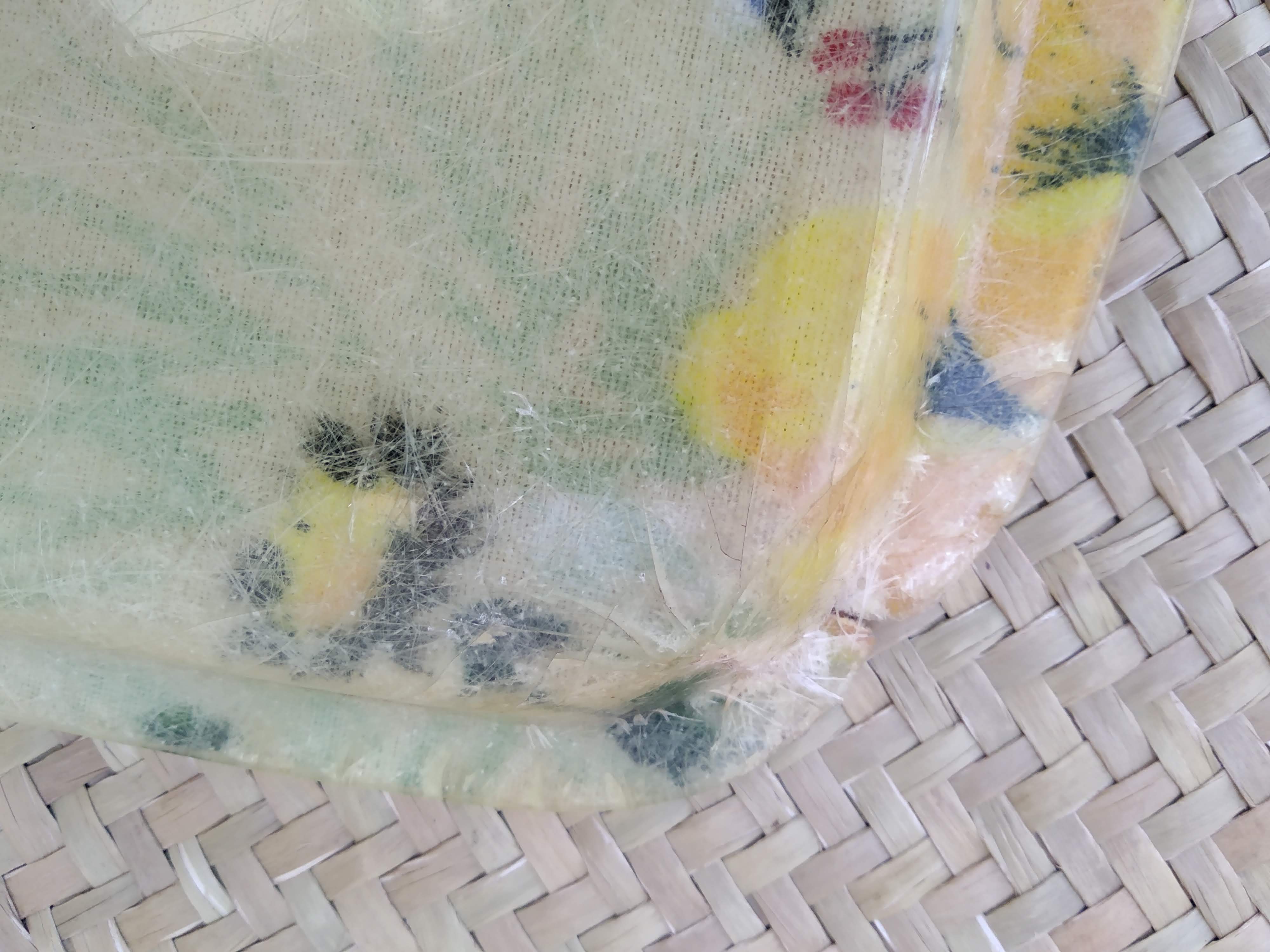 Plateau en fibre de verre et son support en métal doré Vintage Années 60
