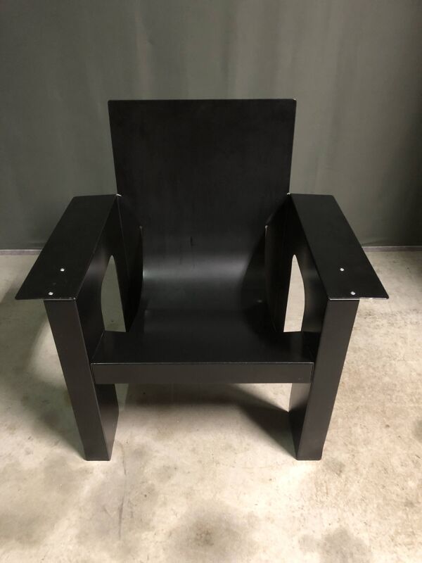 Rare fauteuil rietveld par giandomenico belotti pour alias, 1984
